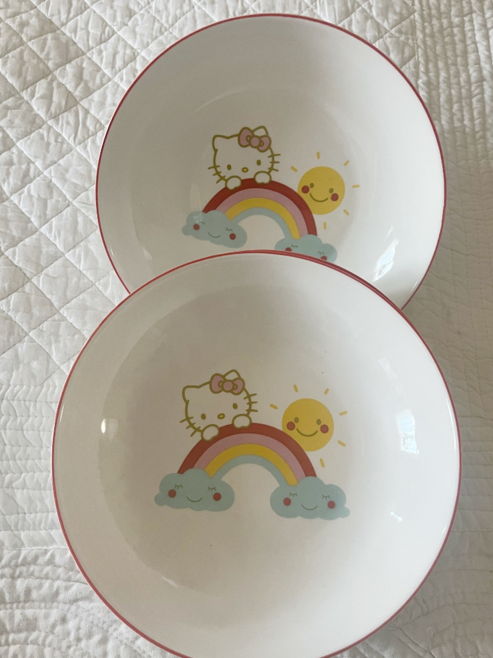 Hello Kitty Ceramic Rainbow Pasta Bowls - Set of 4